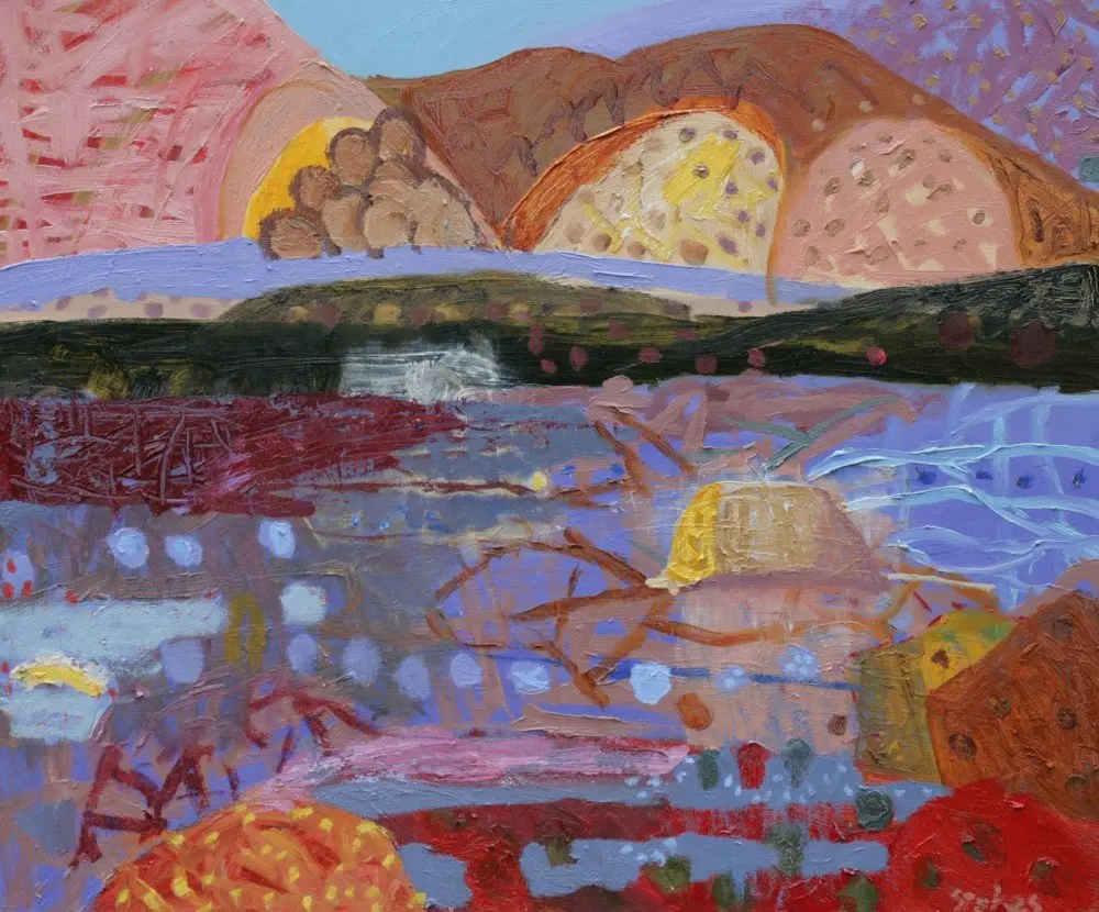 Altiplano (SOLD) oil on canvas by artist Sally Stokes