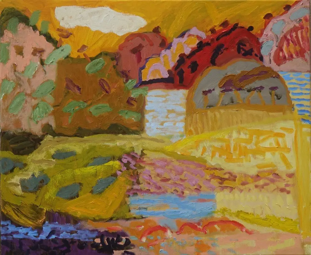 What now?  oil on canvas by artist Sally Stokes