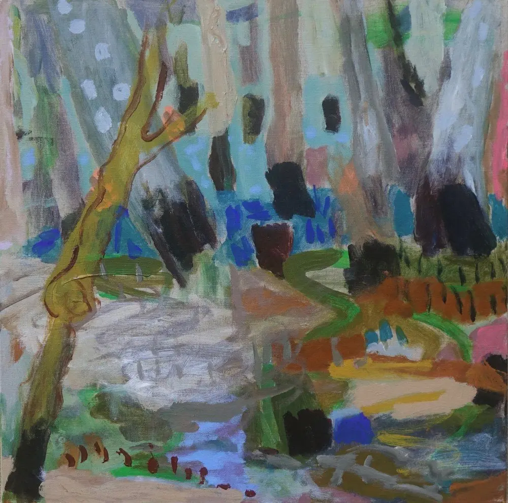 Cathedral mangrove (SOLD) acrylic on linen by artist Sally Stokes