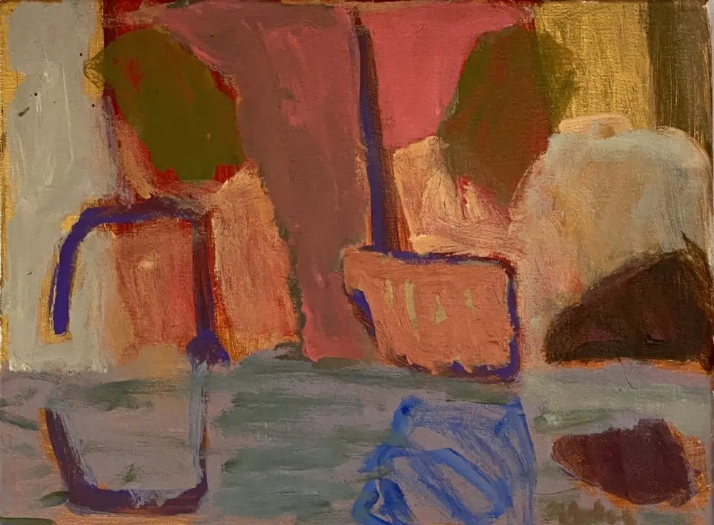 Magic river (SOLD) Acrylic on canvas by artist Sally Stokes