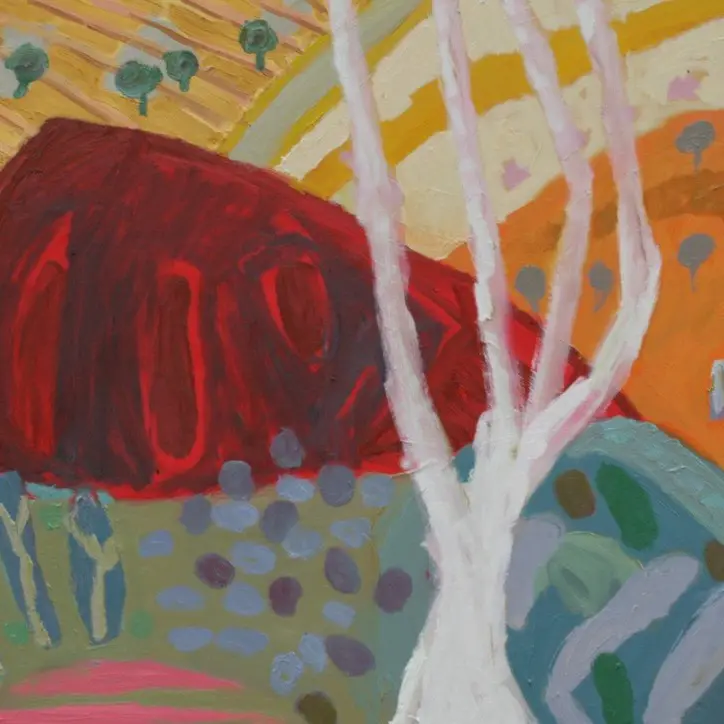 The White Tree (SOLD) Oil on canvas by artist Sally Stokes