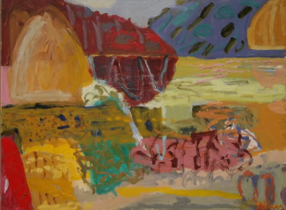 Within the mark oil on linen by artist Sally Stokes
