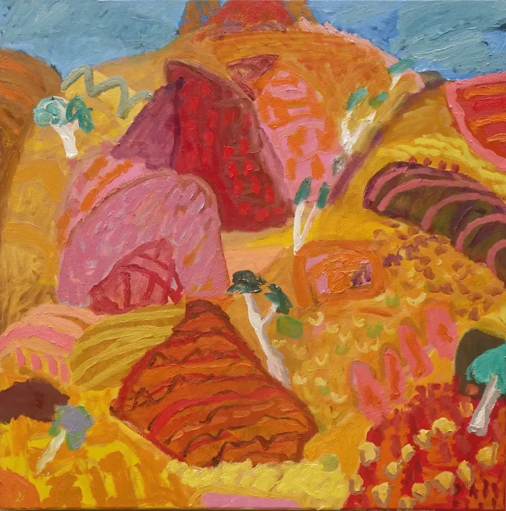 Whatever was there  oil on canvas by artist Sally Stokes