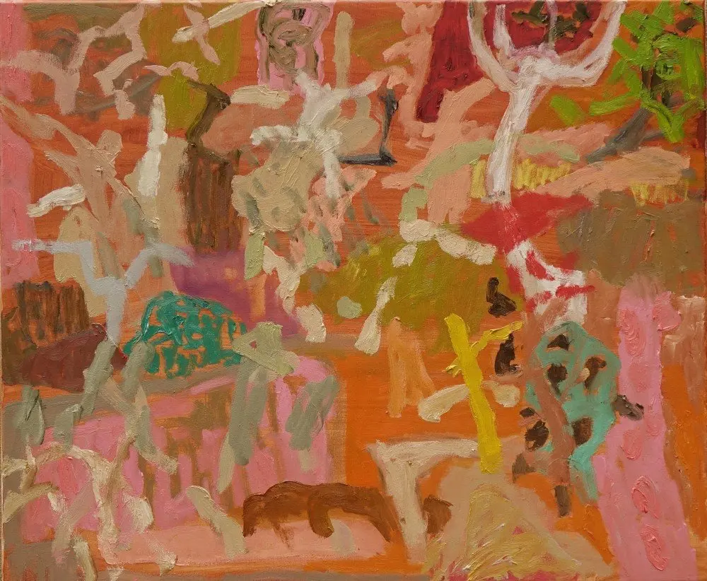 Feeling is wonder  oil on canvas by artist Sally Stokes