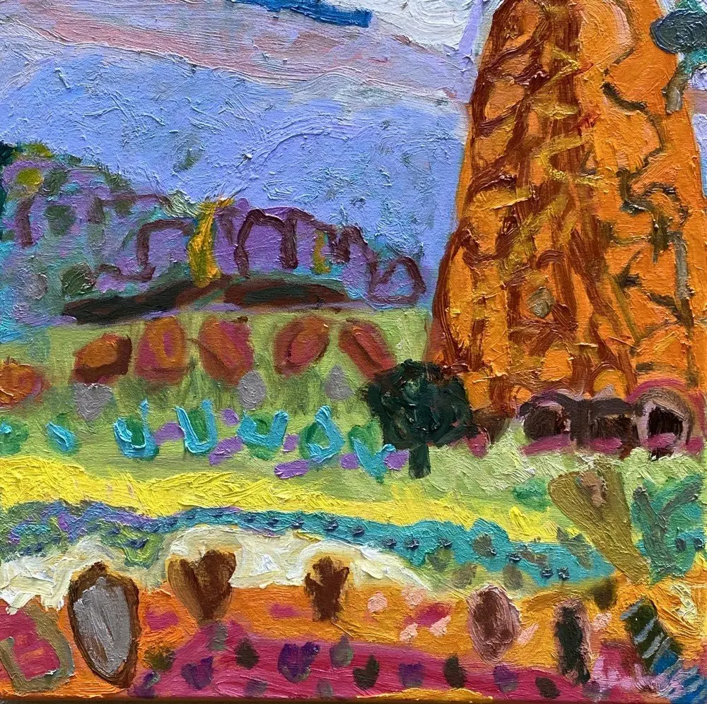 This is the light (SOLD) oil on canvas by artist Sally Stokes