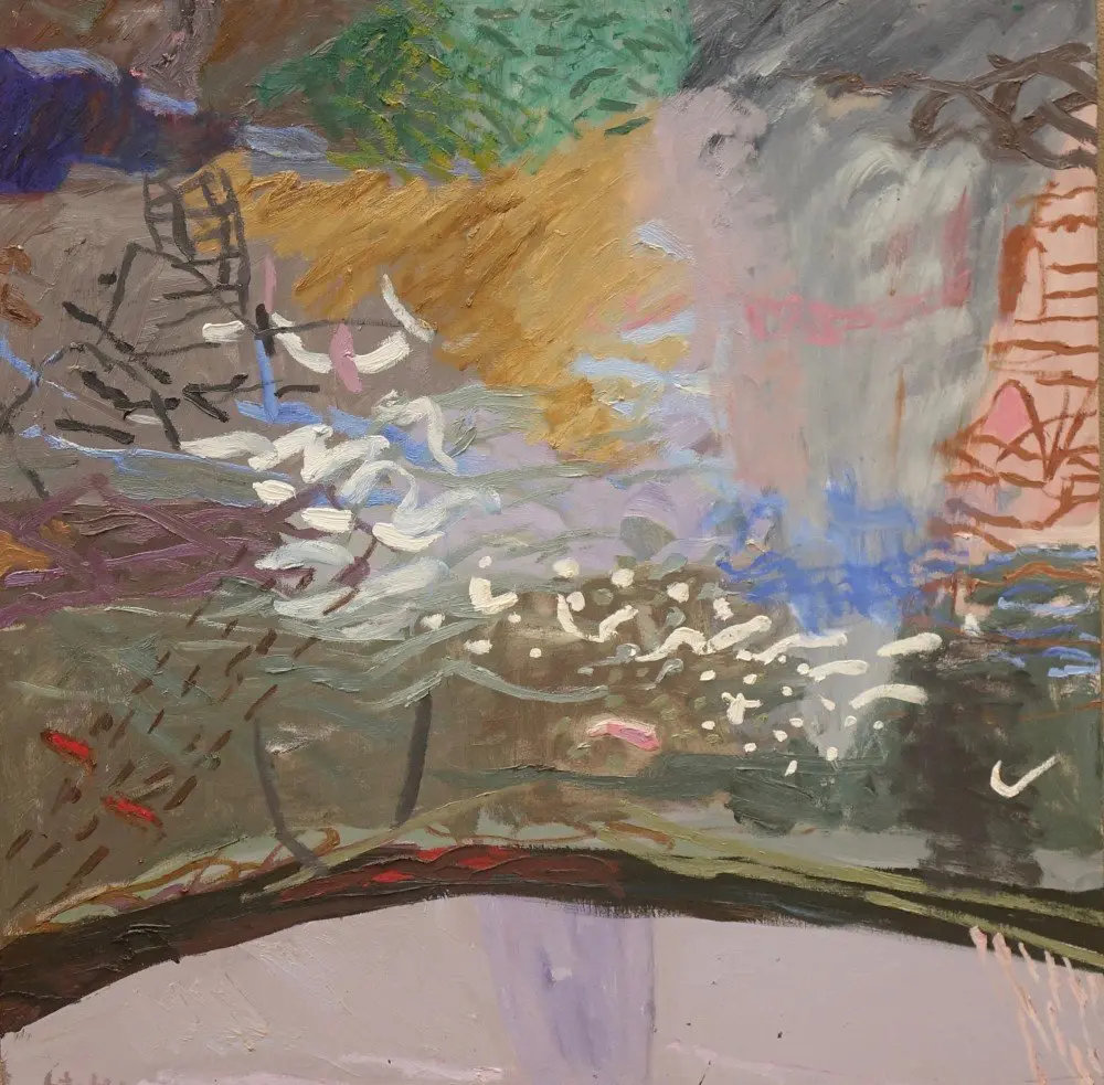 Sparkle oil on canvas by artist Sally Stokes