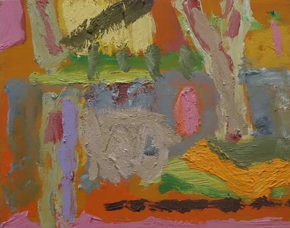Loved oil on panel by artist Sally Stokes