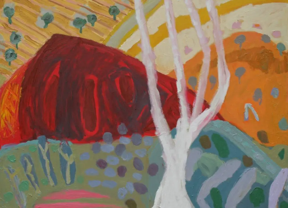 The White tree (SOLD) oil on canvas by artist Sally Stokes