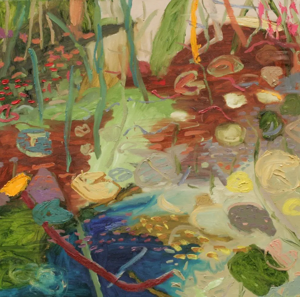 Bush Pond (SOLD) Oil on canvas by artist Sally Stokes
