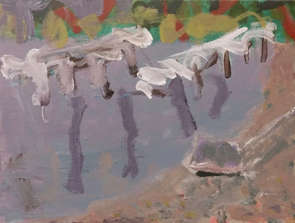 Lost dreams acrylic on linen by artist Sally Stokes