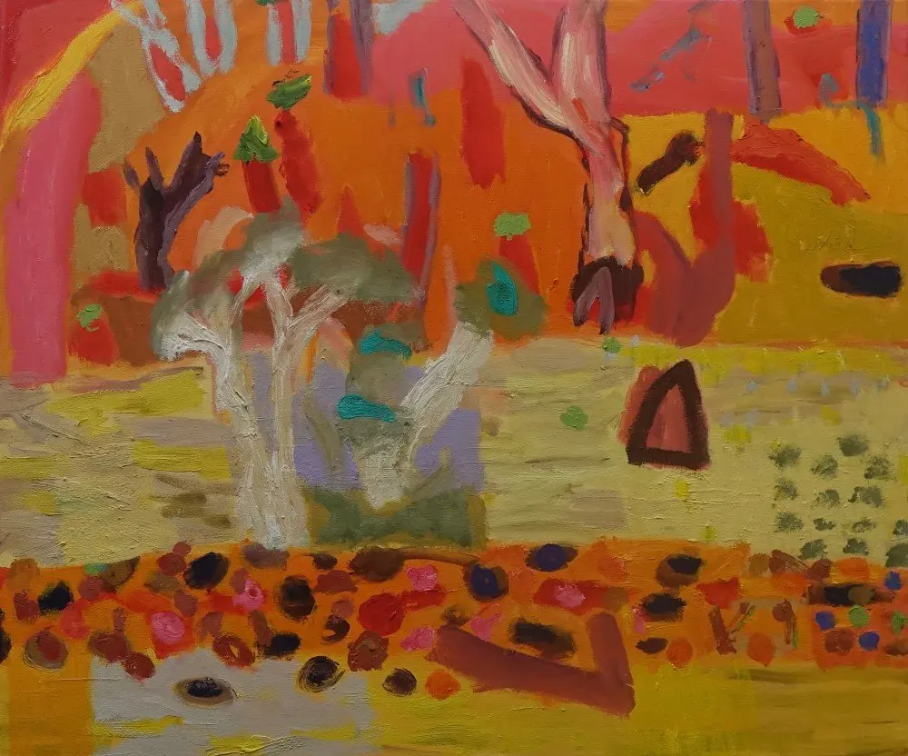 The taste of an answer oil on canvas by artist Sally Stokes