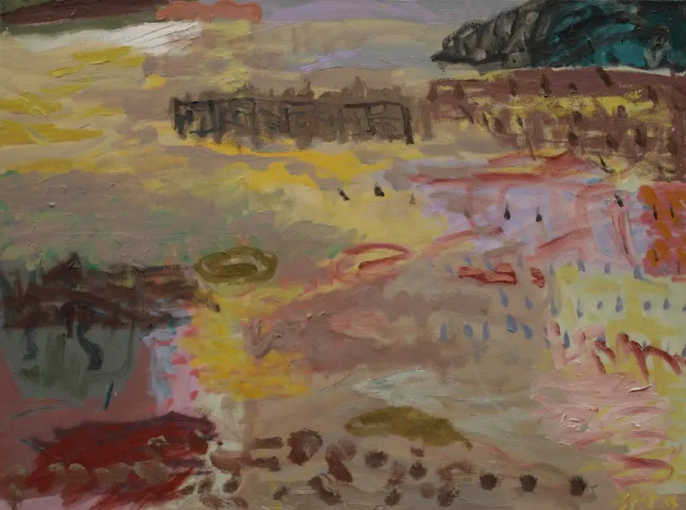 Oyster Beds 2 oil on linen by artist Sally Stokes