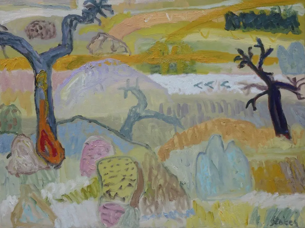 Here I go (SOLD) oil on canvas by artist Sally Stokes