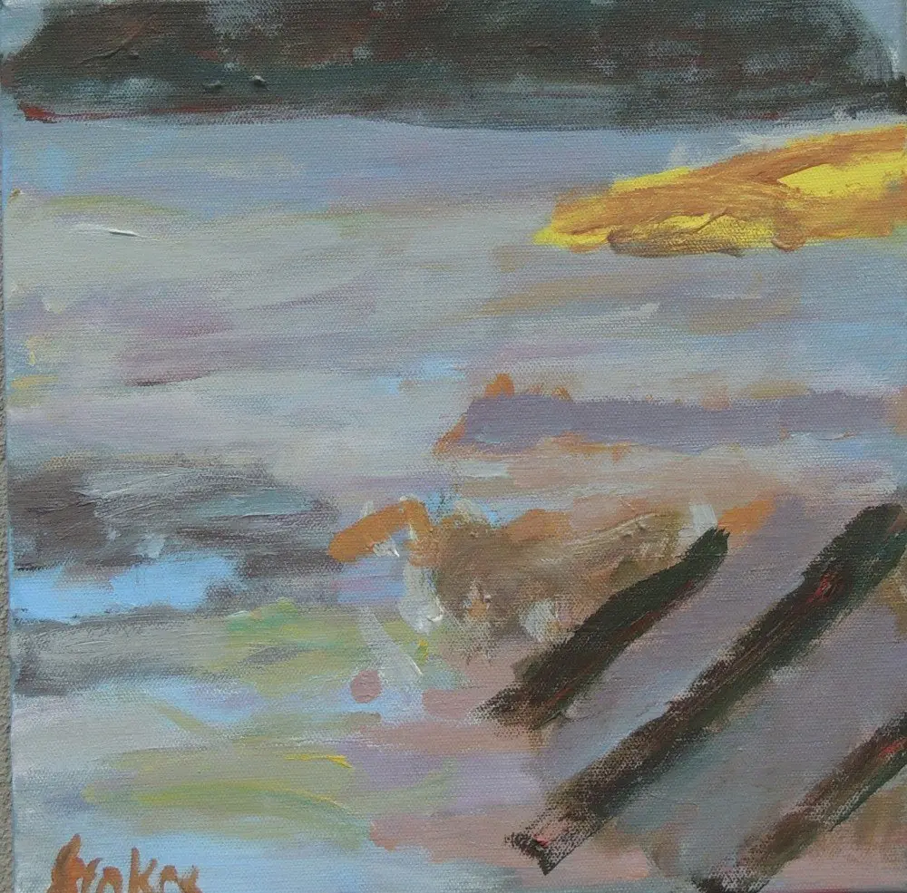 Maradise 1 acrylic on canvas by artist Sally Stokes