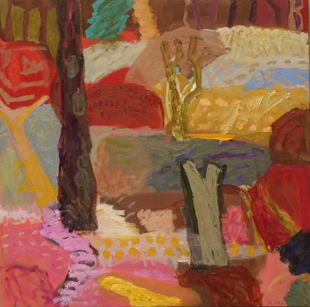 A wild place oil on linen by artist Sally Stokes