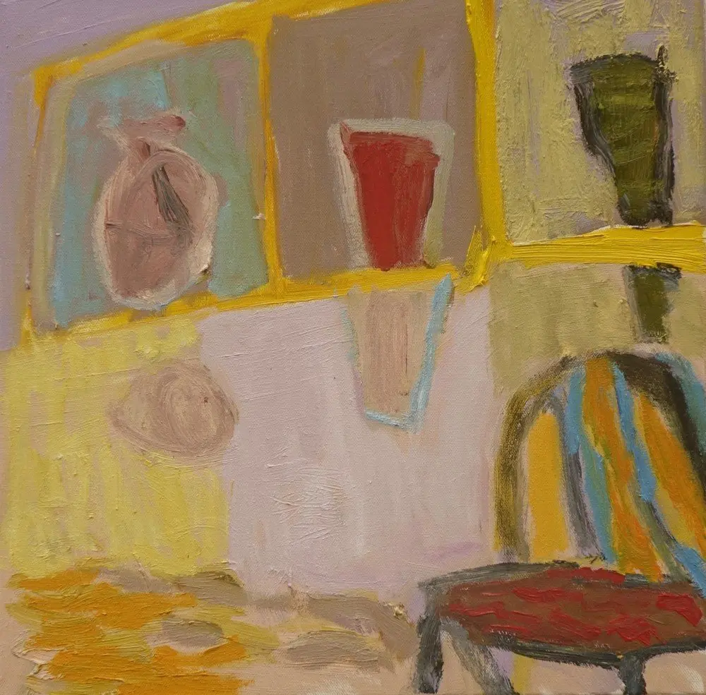 You arrive (SOLD) oil on canvas by artist Sally Stokes