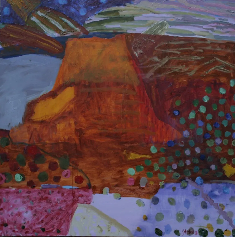 Desert 14 oil on canvas by artist Sally Stokes