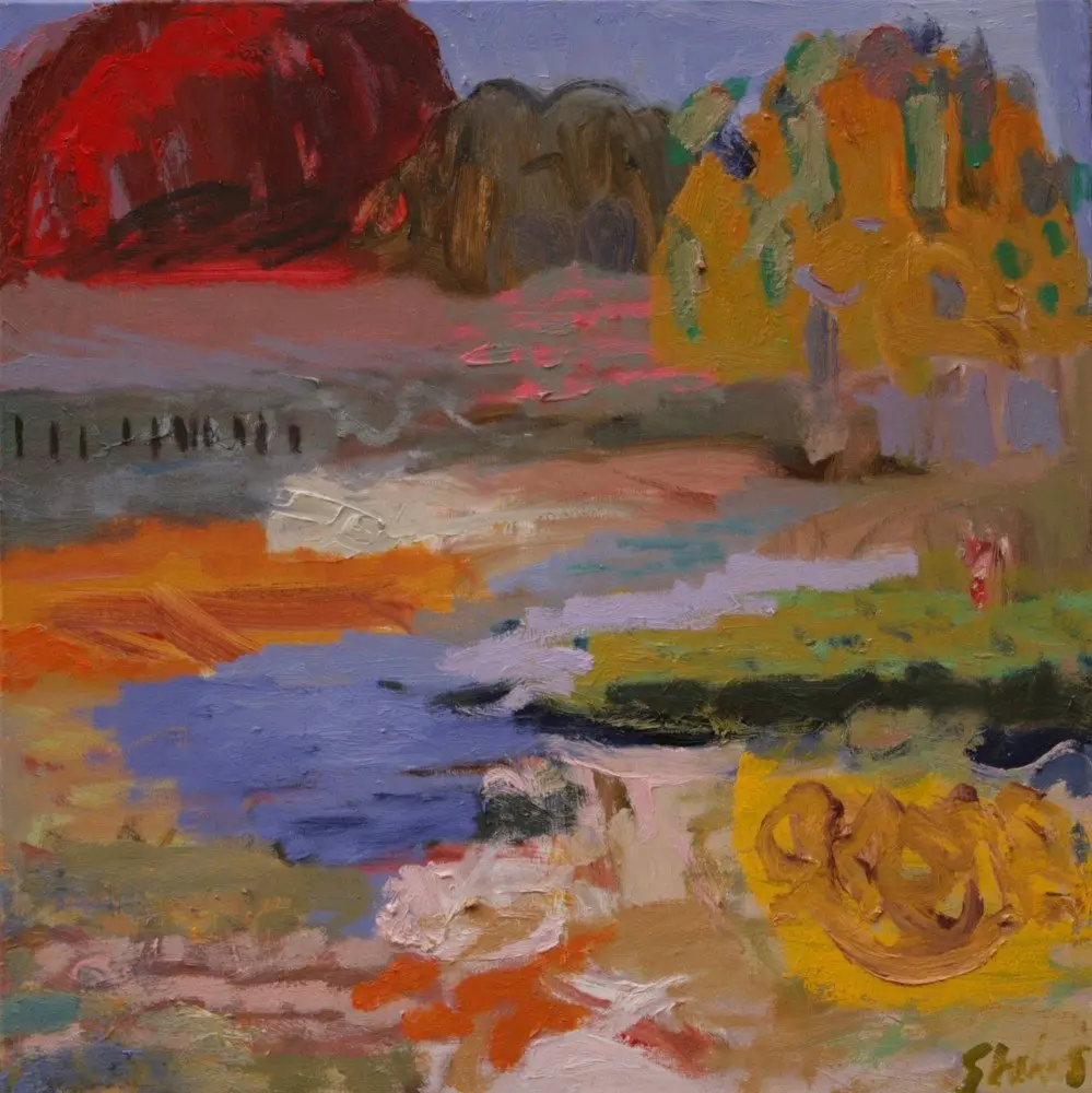 Dreaming oil on linen by artist Sally Stokes
