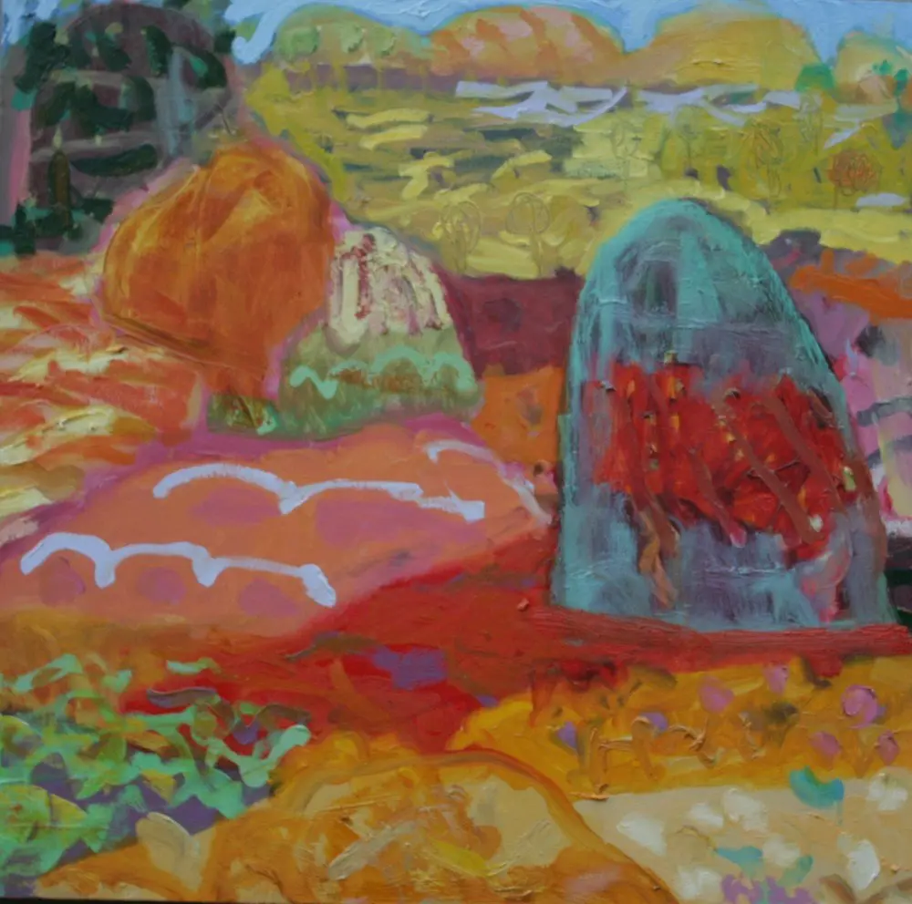 Barkly Hwy 8 (SOLD) oil on canvas by artist Sally Stokes