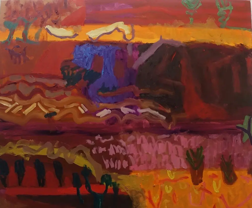 Histories  oil on canvas by artist Sally Stokes