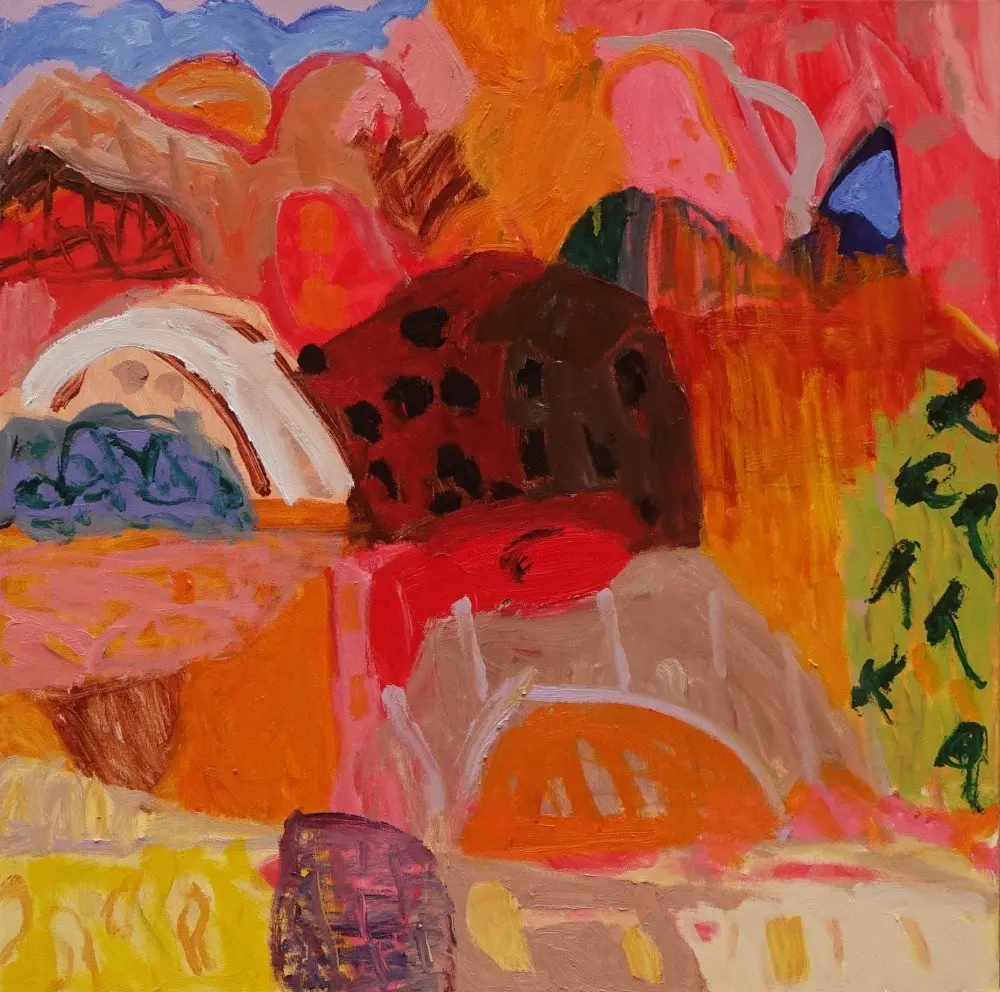 In touch with something real (SOLD) oil on canvas by artist Sally Stokes
