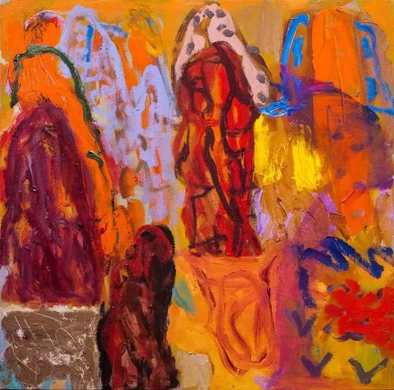 Tibooburra oil on canvas by artist Sally Stokes