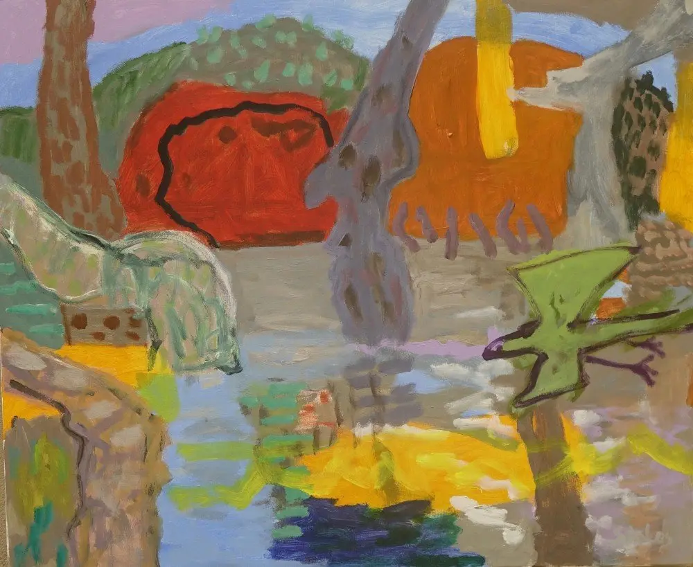 A special strangeness acrylic on canvas by artist Sally Stokes