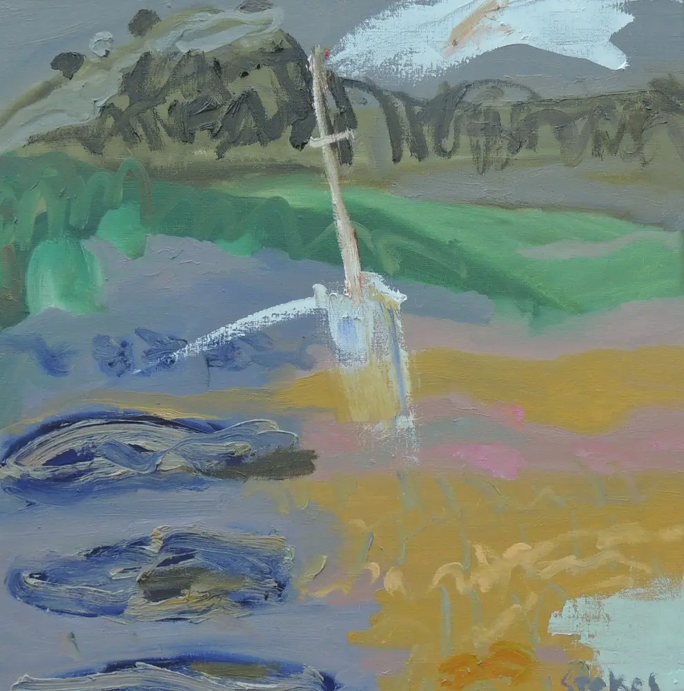 Hawkesbury boat 2 oil on linen by artist Sally Stokes