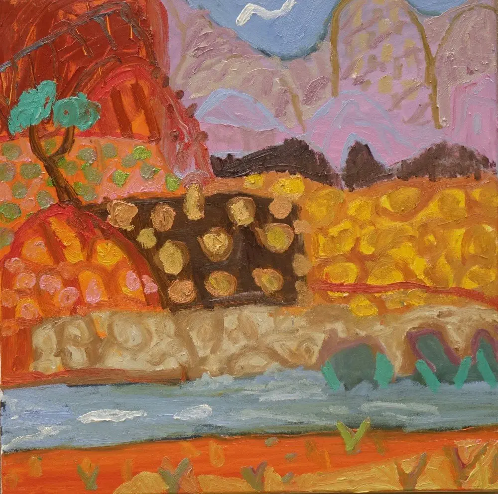 That moment  oil on canvas by artist Sally Stokes