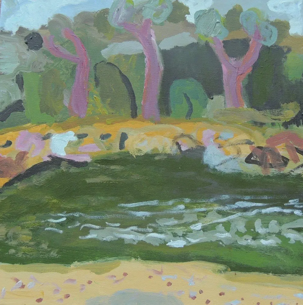 Parsley Bay  acrylic on canvas by artist Sally Stokes