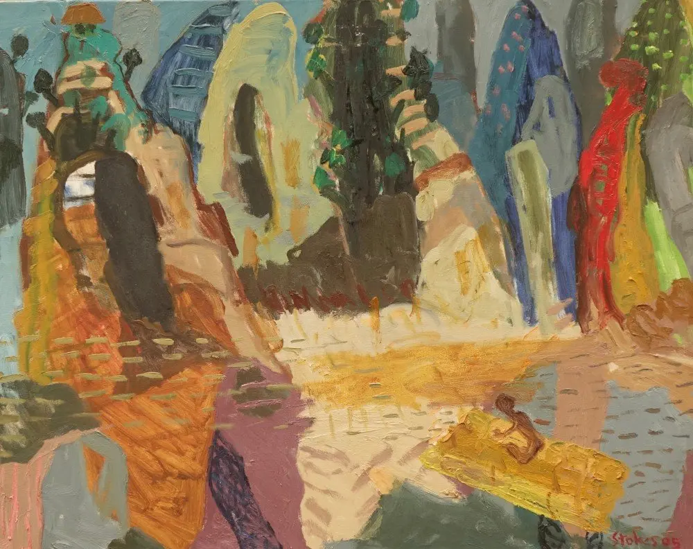 Guilin oil on canvas by artist Sally Stokes
