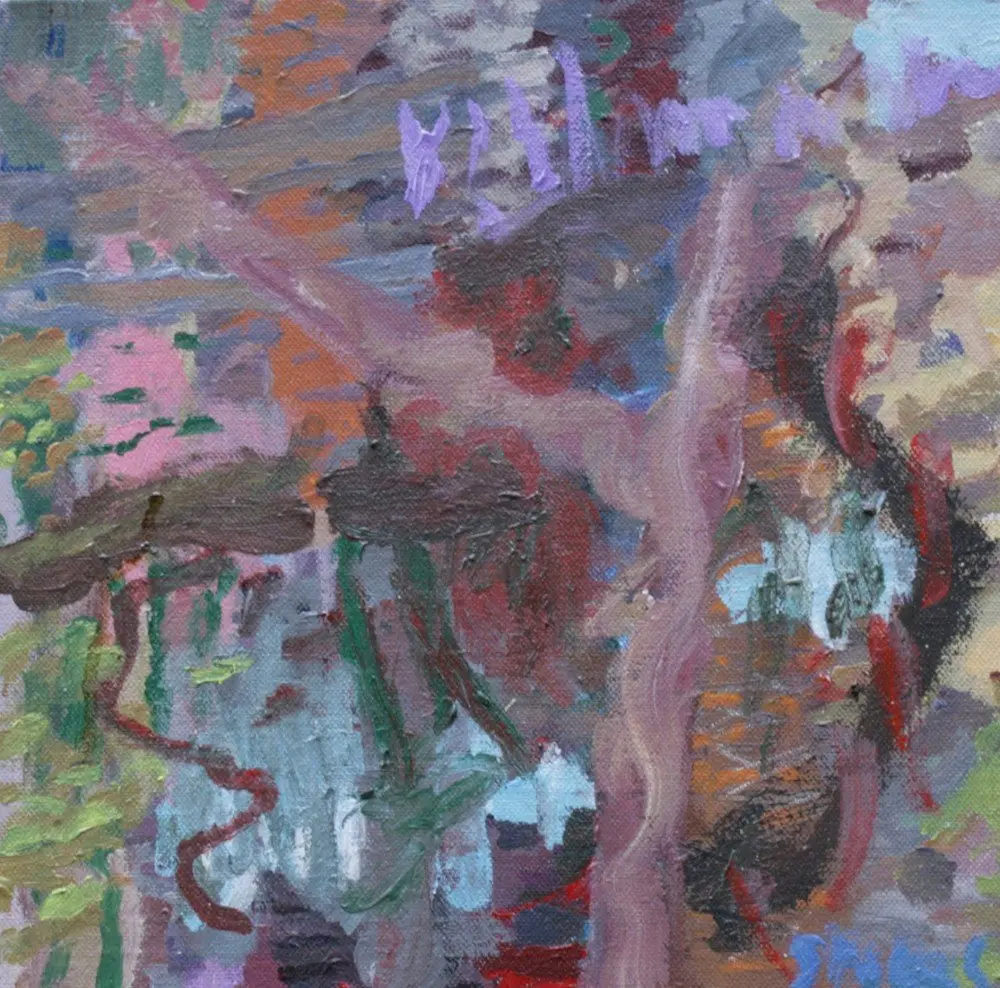 Reflections oil/acrylic on canvas by artist Sally Stokes