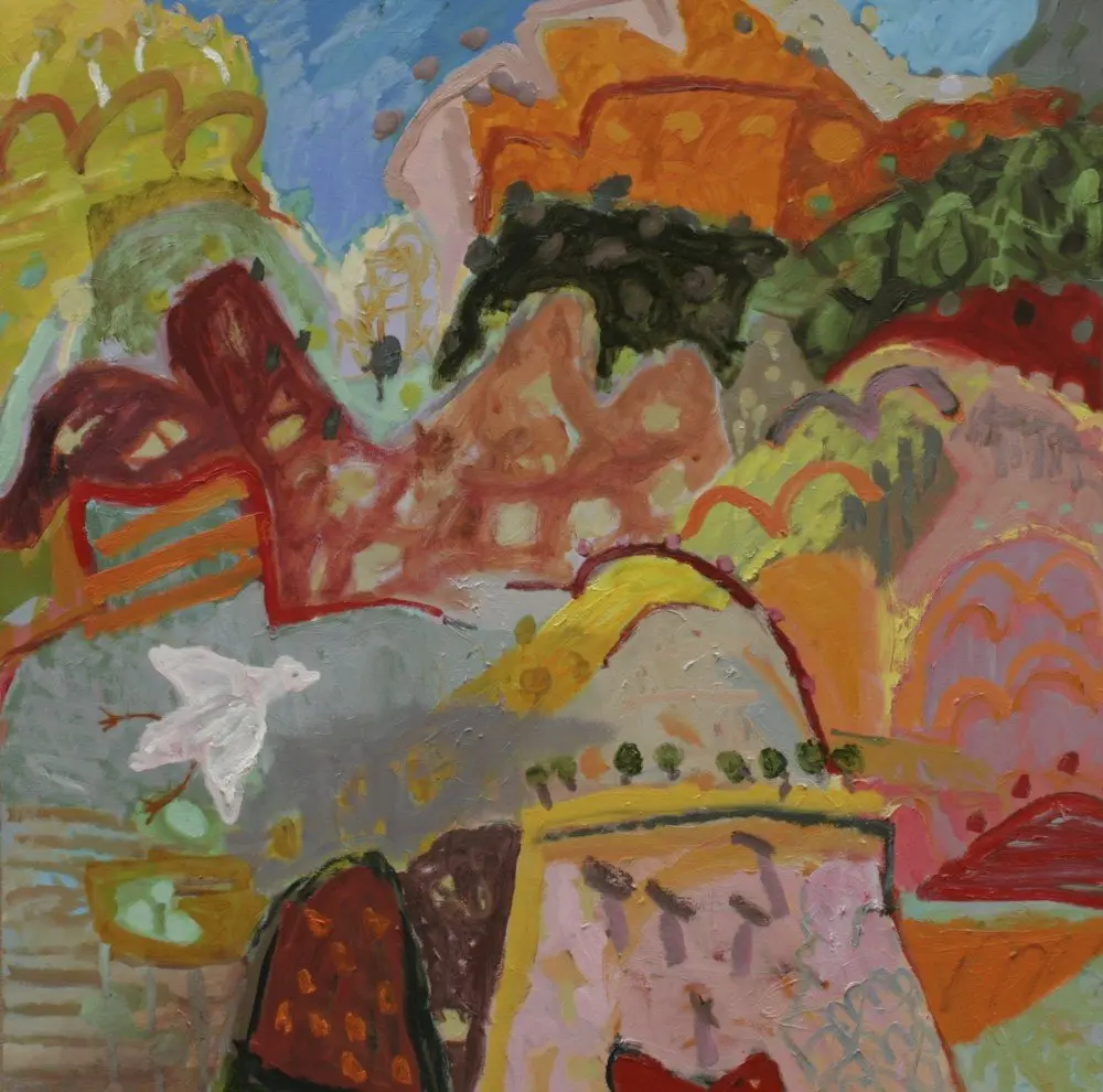 Barkly Highway I Oil on canvas by artist Sally Stokes