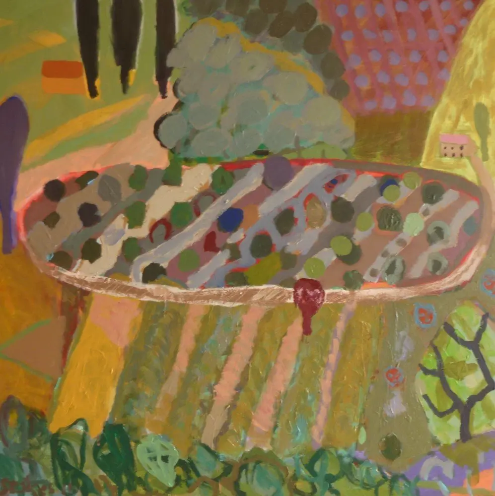 Umbria 7 acrylic on canvas by artist Sally Stokes