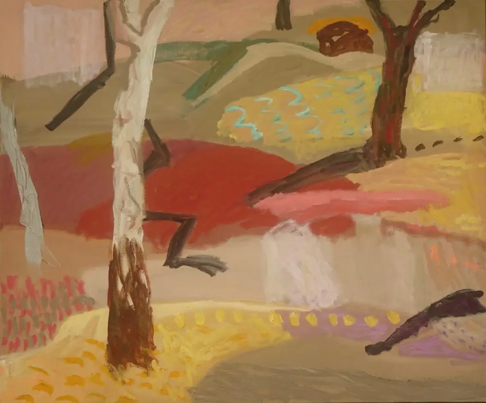 Long delicious moments oil on linen by artist Sally Stokes