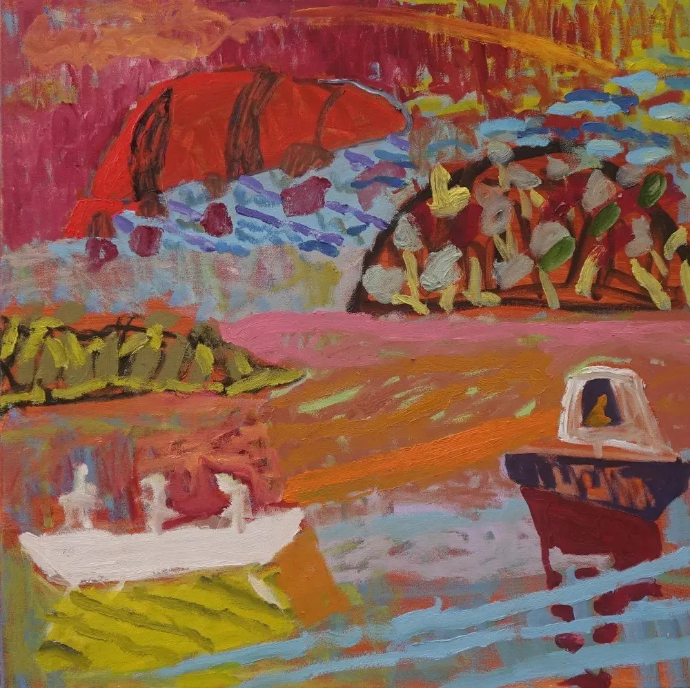 Fragments oil on canvas by artist Sally Stokes