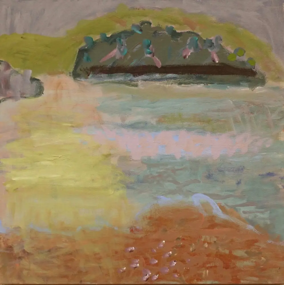 From the mud acrylic on linen by artist Sally Stokes