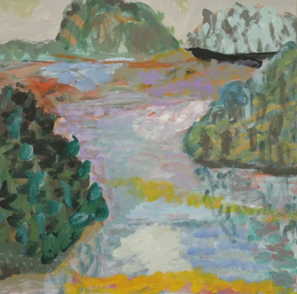 The Way Through acrylic on linen by artist Sally Stokes