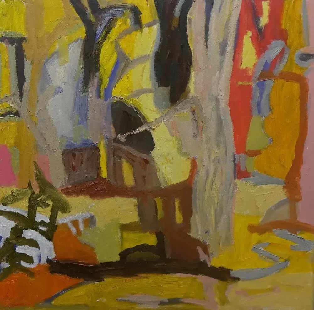 The silences touch oil on canvas by artist Sally Stokes