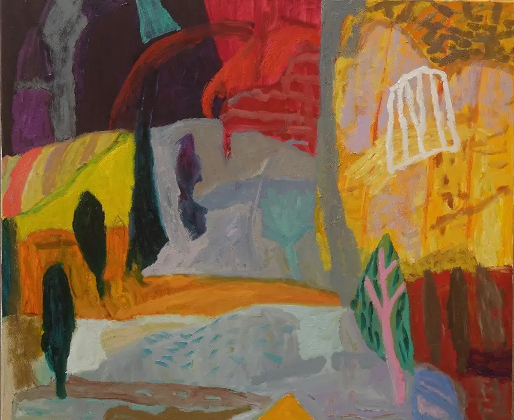 The lure of dark song oil on canvas by artist Sally Stokes
