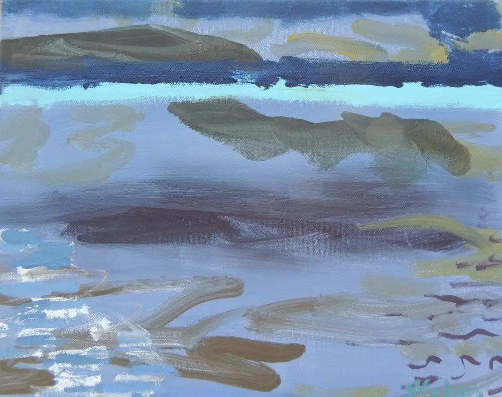 Evening acrylic on canvas by artist Sally Stokes
