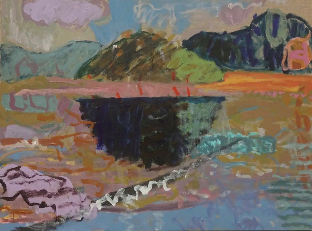 Accept the miracle acrylic on linen by artist Sally Stokes