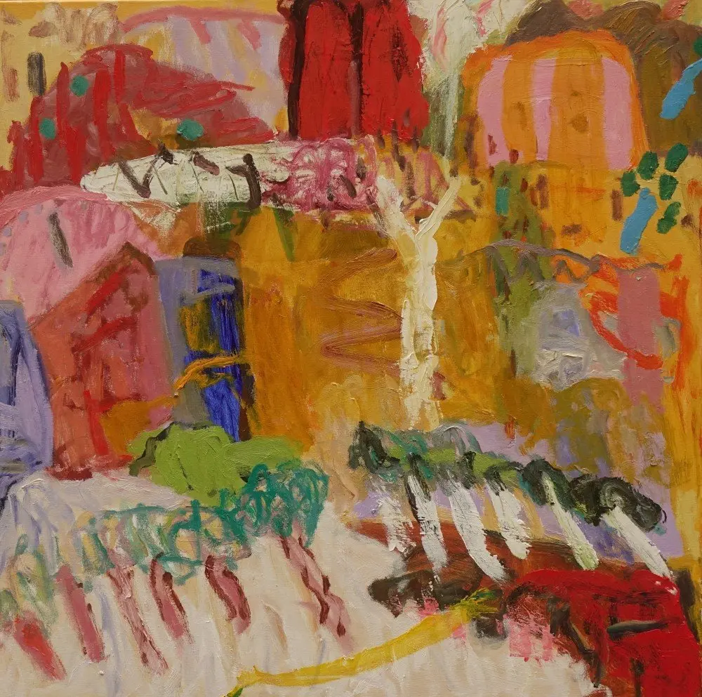 Still holding a moment (SOLD) oil on canvas by artist Sally Stokes