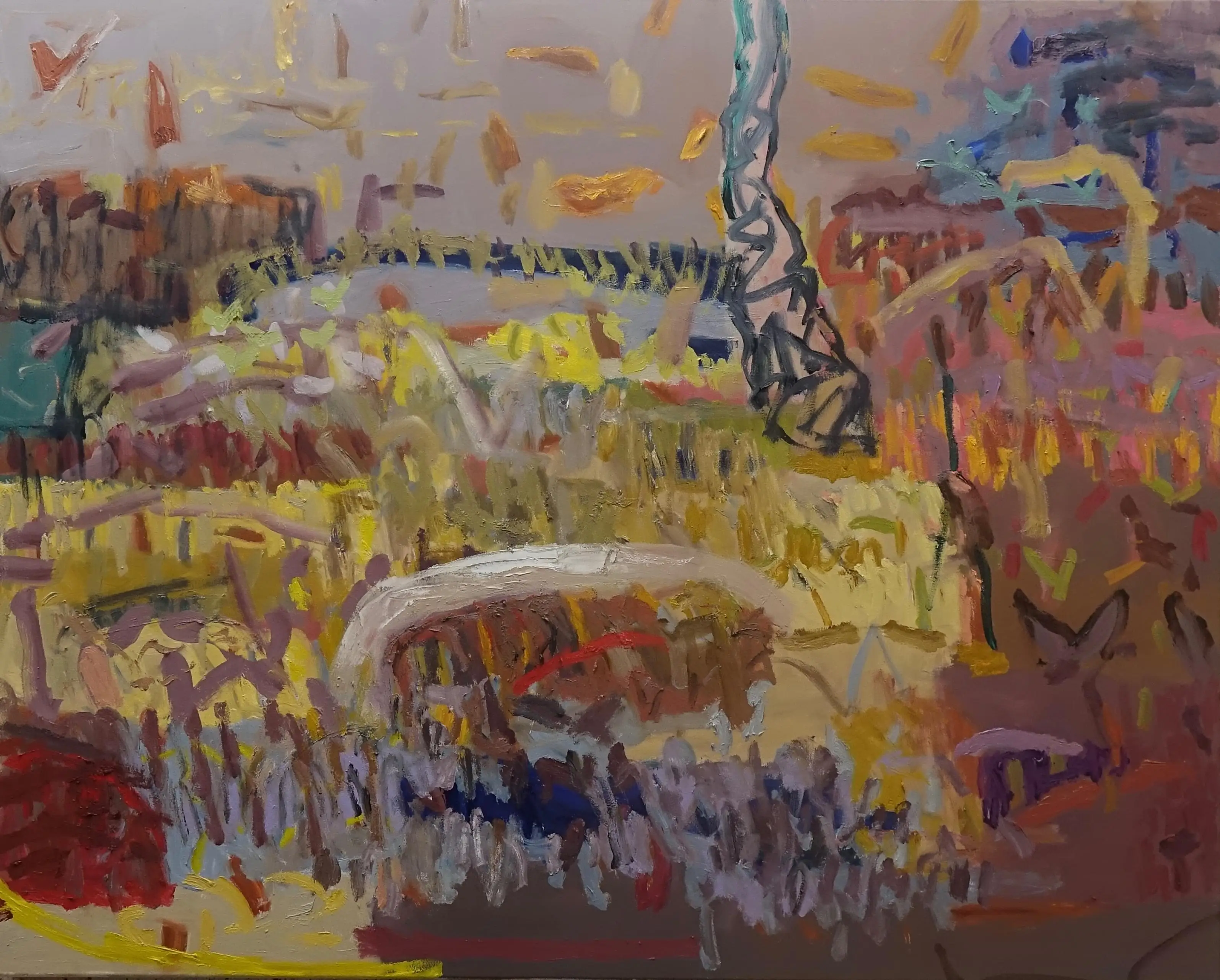 Stokes Half visible oil on canvas 122x152cm