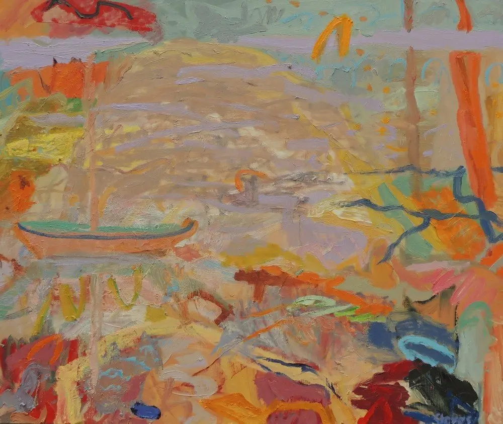 Brooklyn oil on canvas by artist Sally Stokes