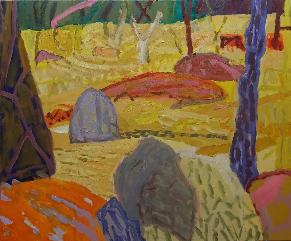 Presence oil on canvas by artist Sally Stokes