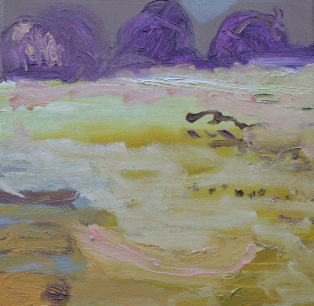 Marra Hills (SOLD) oil on canvas by artist Sally Stokes