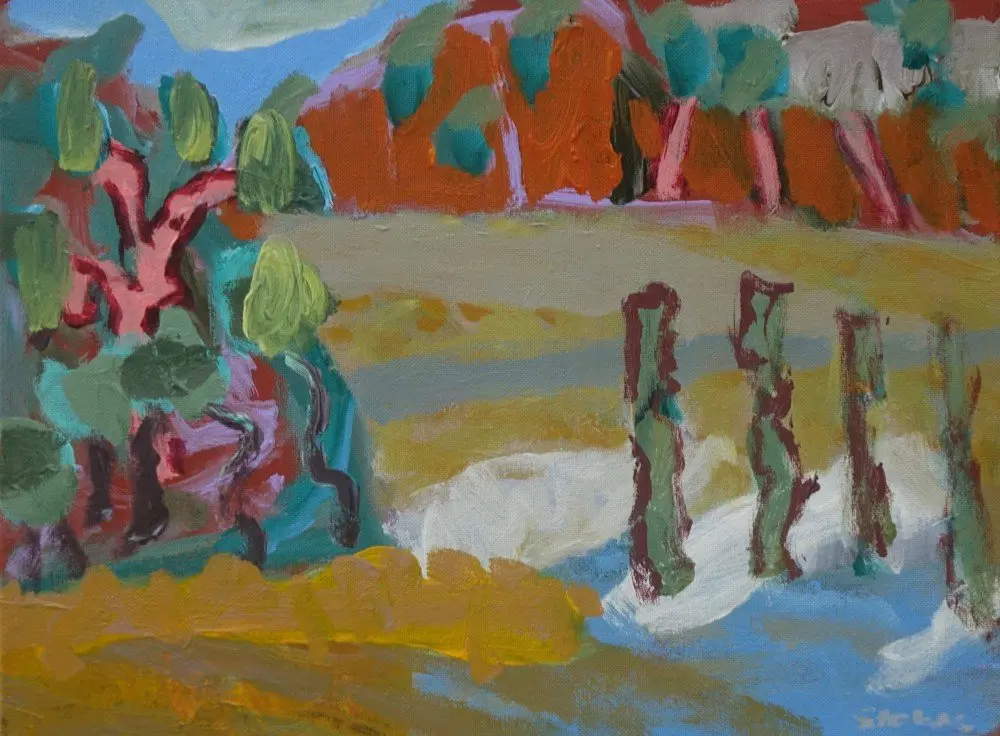 Glow (Allocated B) acrylic on canvas by artist Sally Stokes