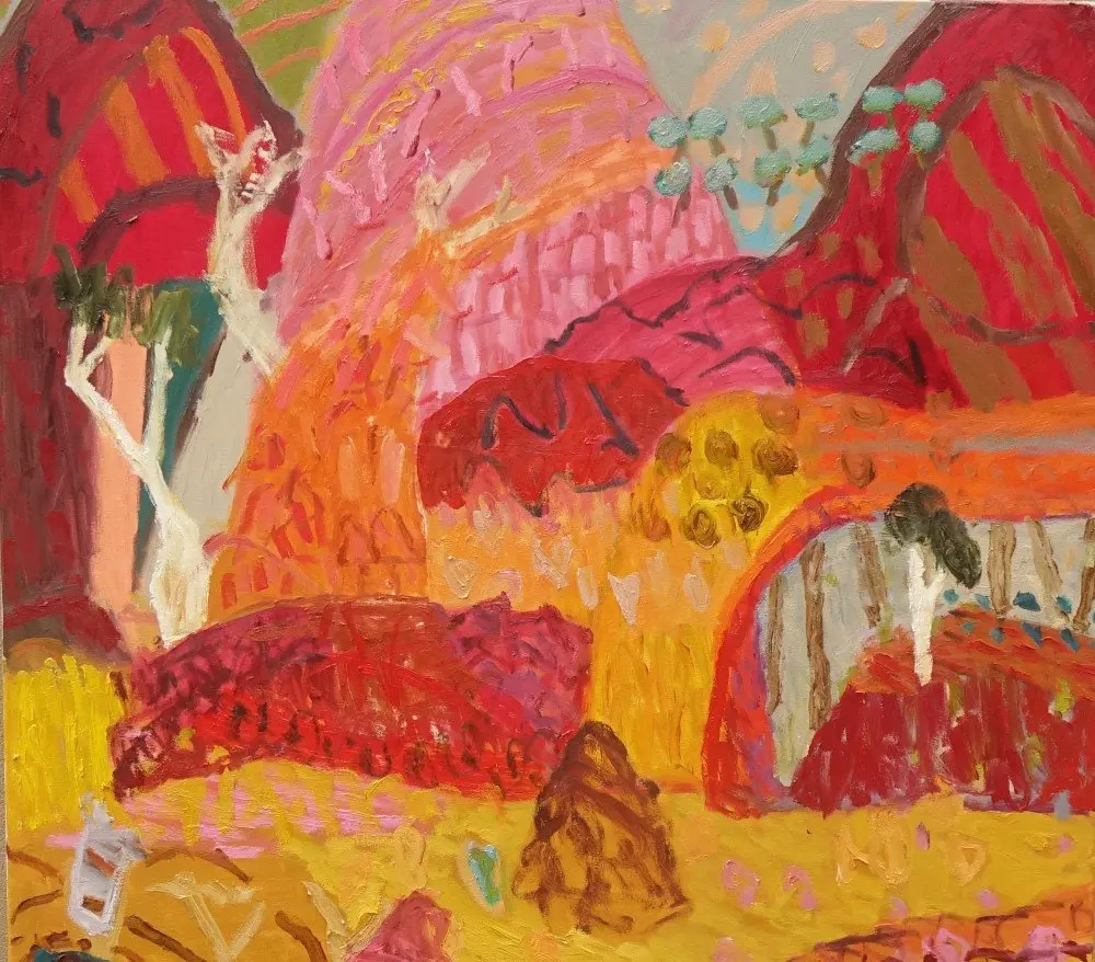 At that time oil on canvas by artist Sally Stokes