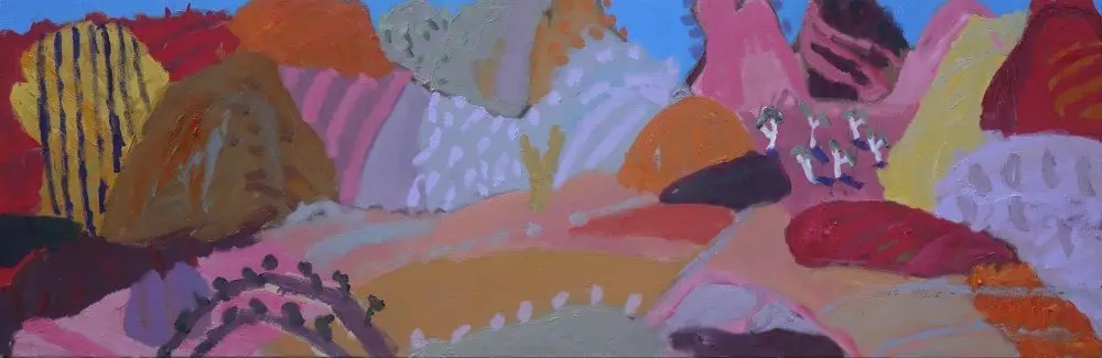 Walk through oil on linen by artist Sally Stokes
